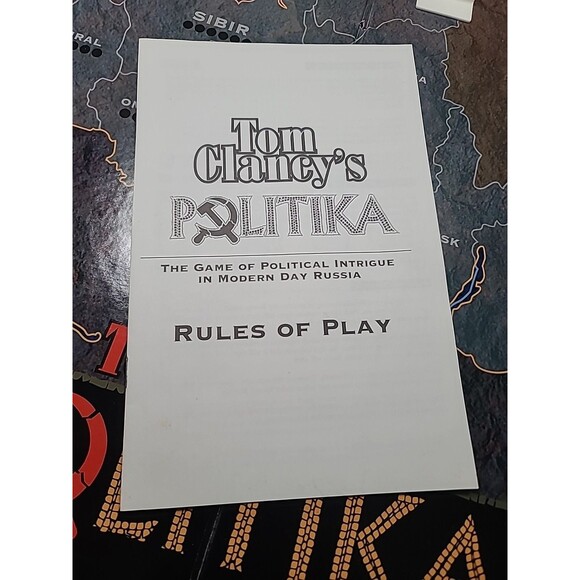 Vintage Tom Clancy Politika Board Game 1997 Russia USSR  EUC Gamenight Complete - Picture 6 of 7